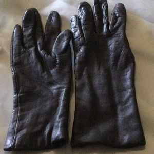 Vintage lined leather driving gloves